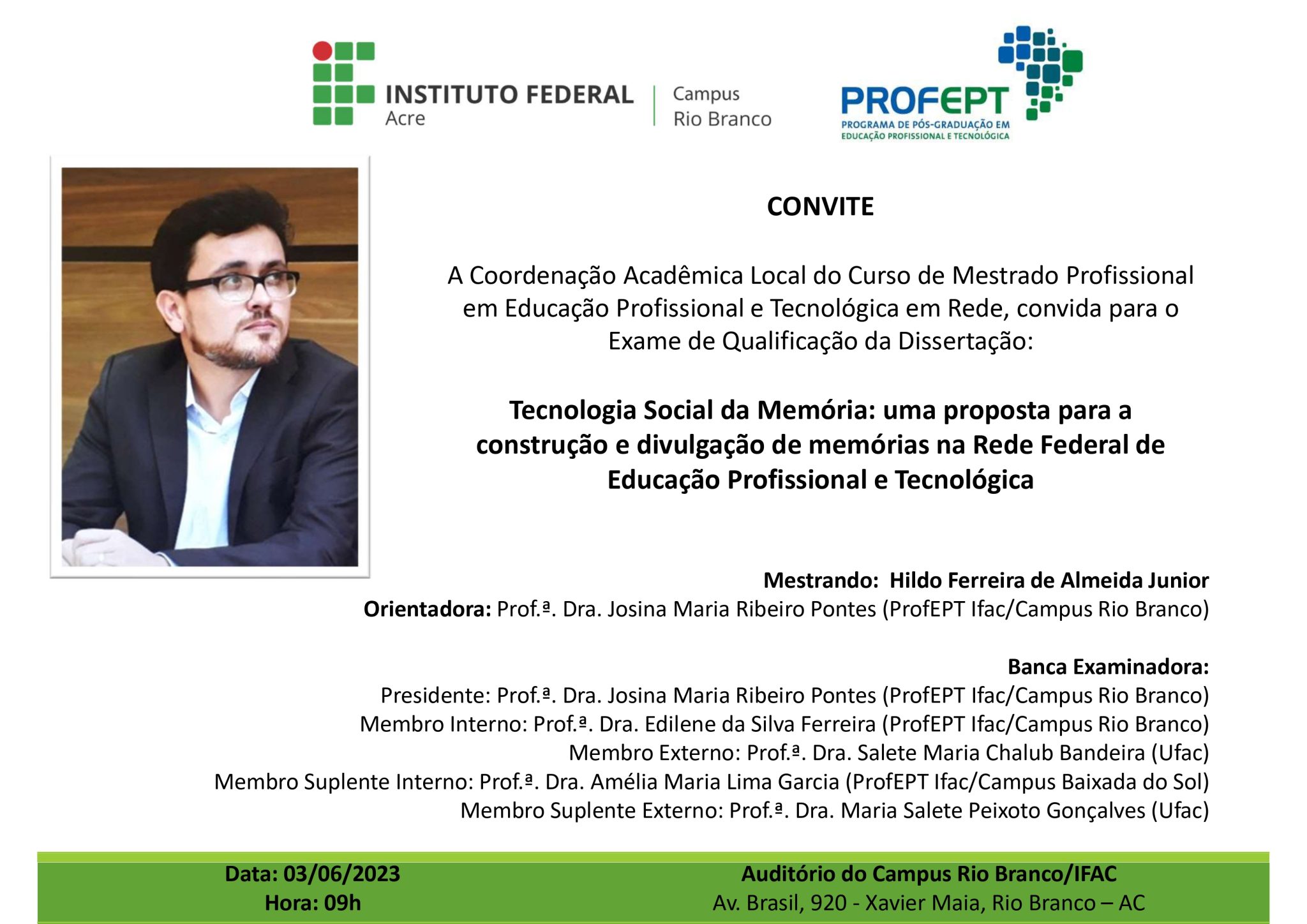 Profept Convida Comunidade Para Exame De Qualifica O Profept Ifac